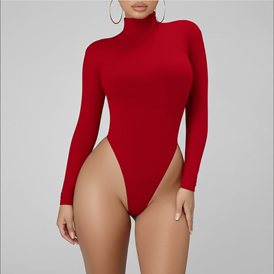 High Neck Long Sleeve Bodysuit