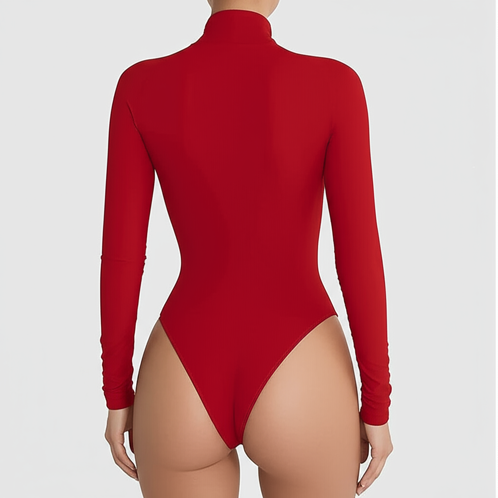 High Neck Long Sleeve Bodysuit