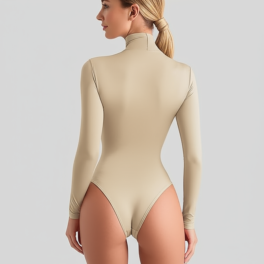 High Neck Long Sleeve Bodysuit
