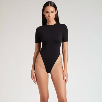 Short-Sleeve Bodysuit Thong