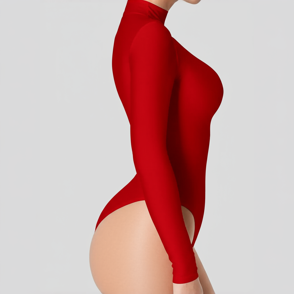 High Neck Long Sleeve Bodysuit